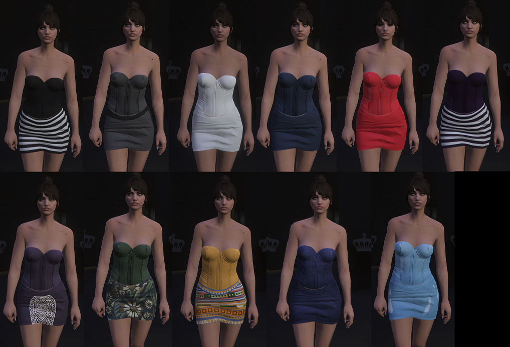 Recolored corset and skirt for MP female