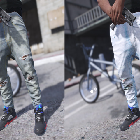 Amiri Sagged Jeans 2 Pack – GTA 5 mod