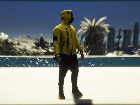 Black Pyramid Goggle Hoodie Texture for Mp Techfleece Jacket 1.0