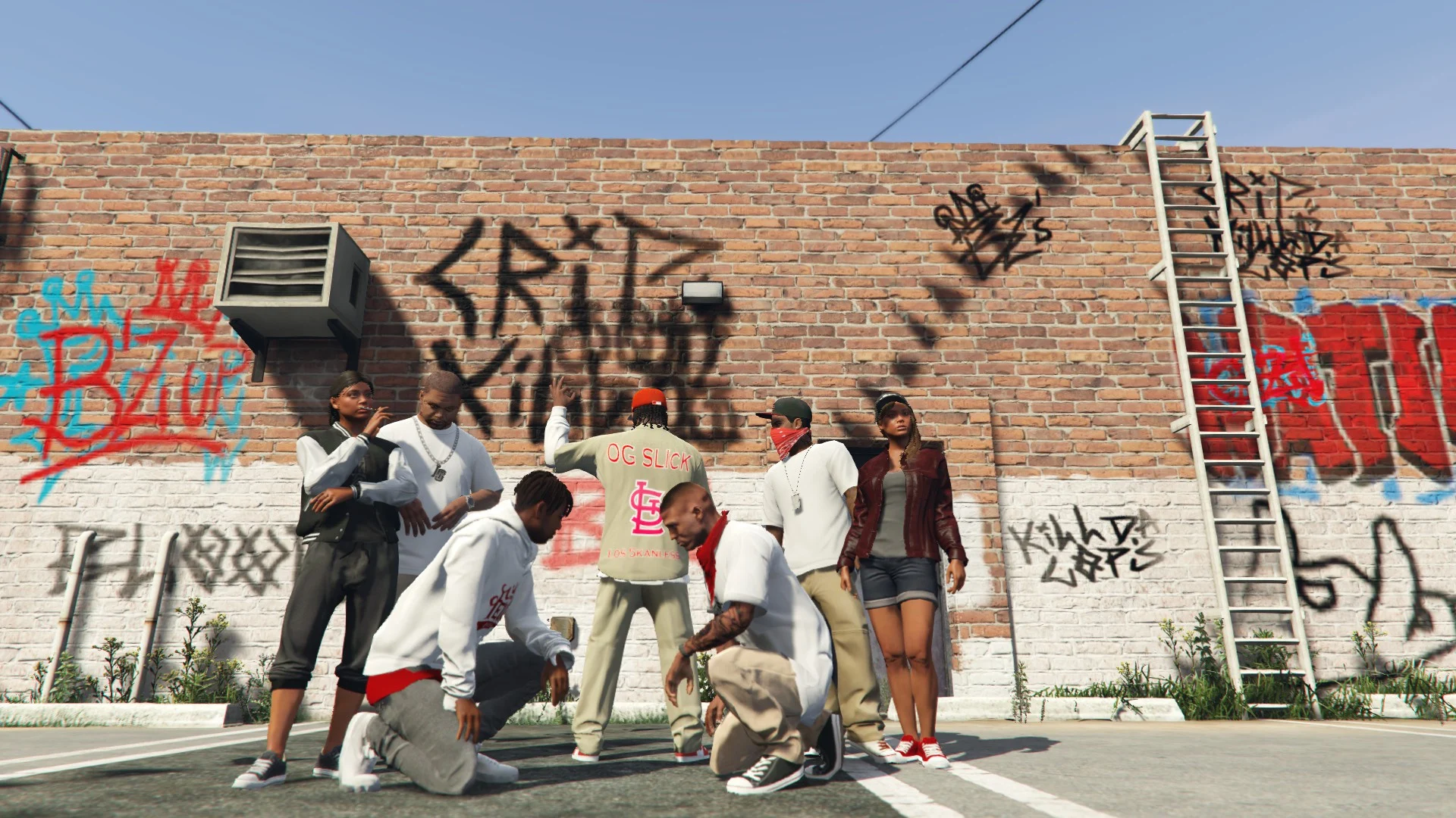 Bloods Hood Day - Gang Outfit for Franklin  – GTA 5 mod