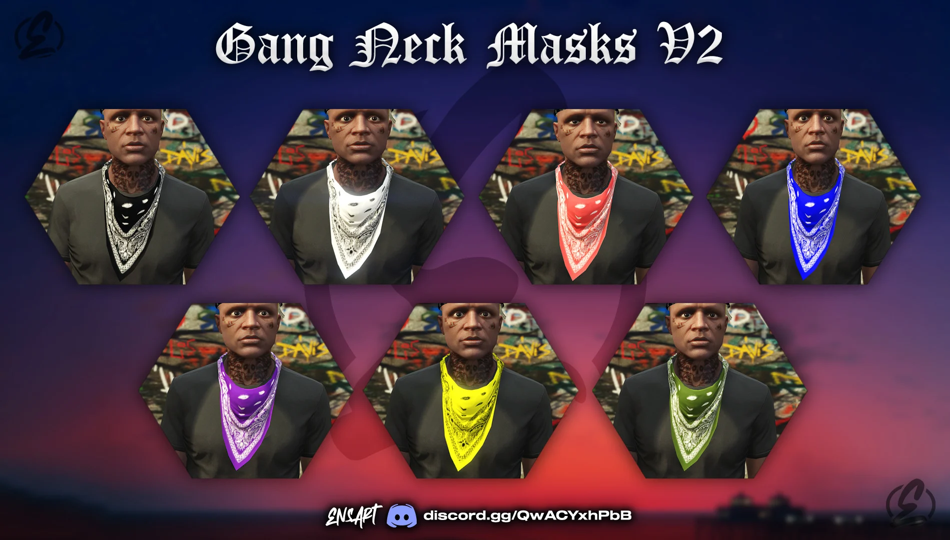 Colored Gang Neck Masks for MP Male V1