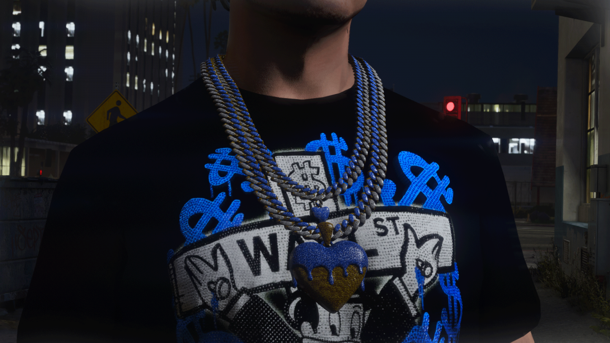 Dripping Heart Chain Mp Male V1 Gta 5 Mod