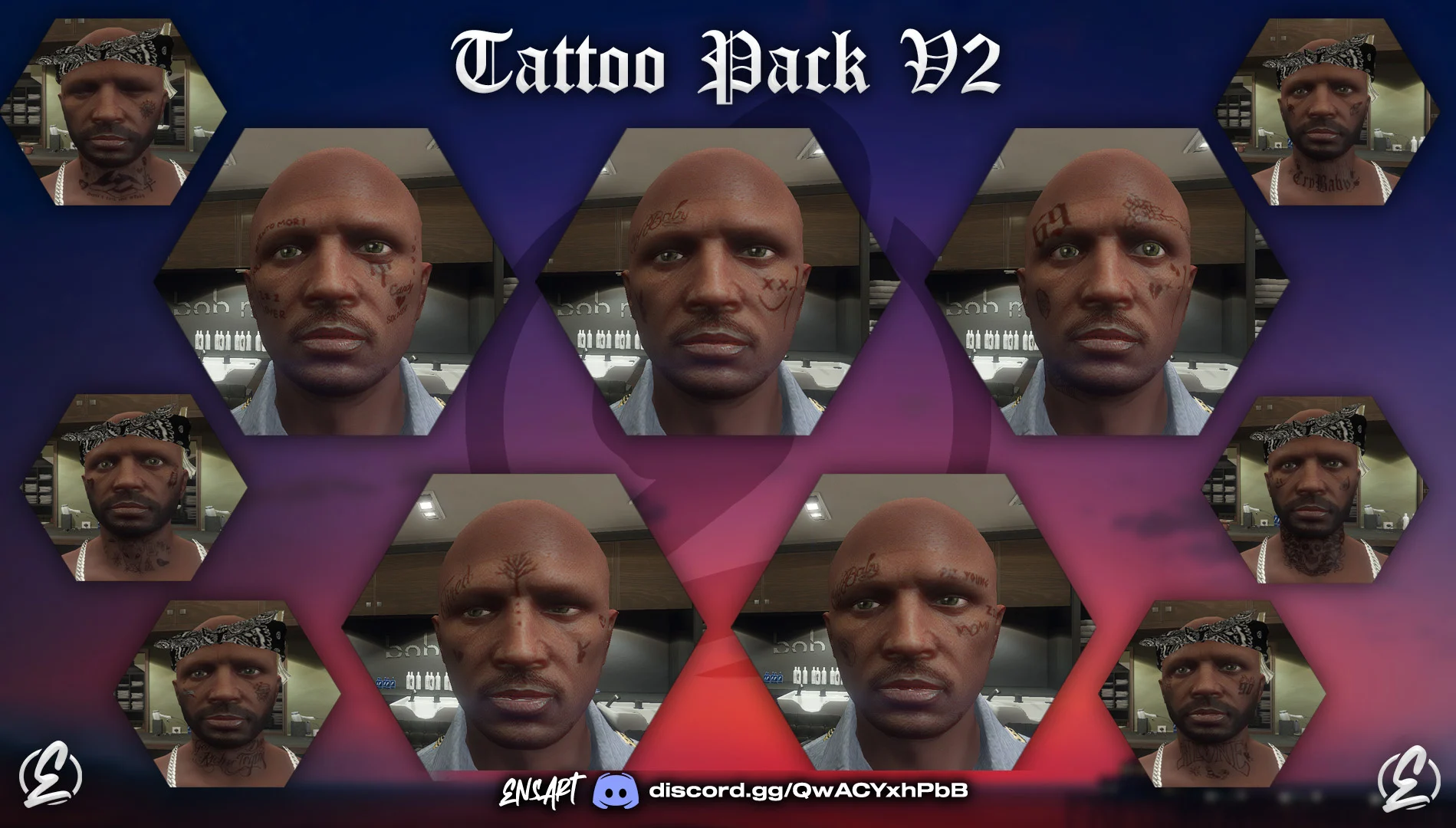 Face Tattoo Pack V2 for MP Male/Female 1.0