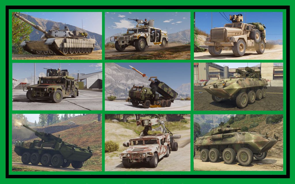 US: Ground Vehicles Military [Add-On] Pack 1.2 – GTA 5 mod