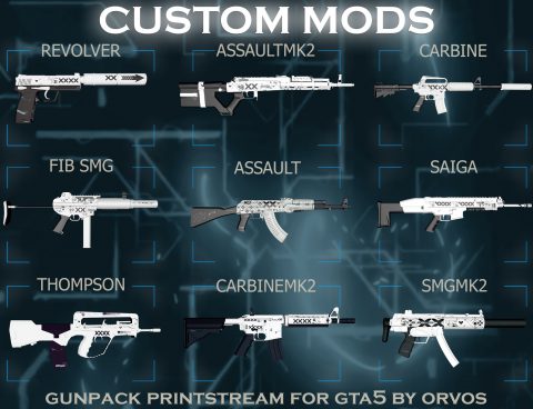 Printstream Gunpack 1.0 – GTA 5 mod