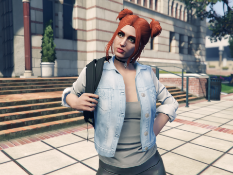 Recolored denim jacket for MP Female 1.1