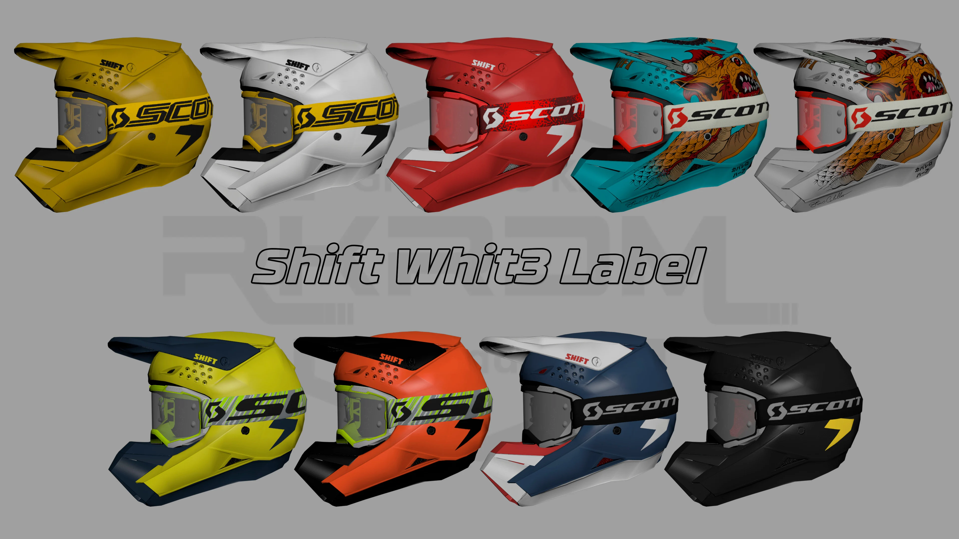 SHIFT Whit3 Label Helmet + SCOTT Fury Goggles 1.0