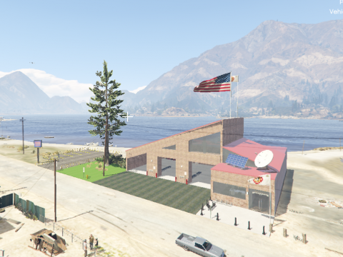 Sandy Shores Fire Station | 3 Bays | Single Story | FiveM Ready | Menyoo | 1.0