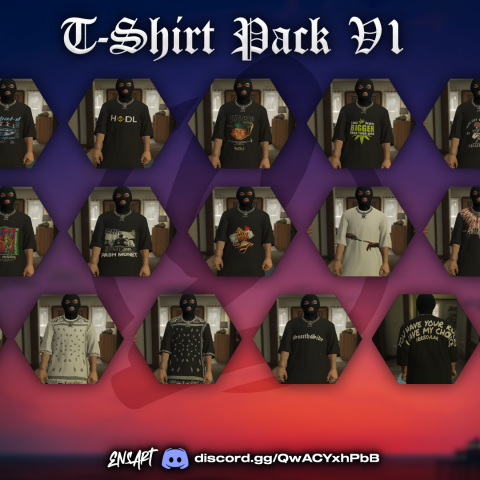 T-Shirt PackV1 for MP Male V1 – GTA 5 mod