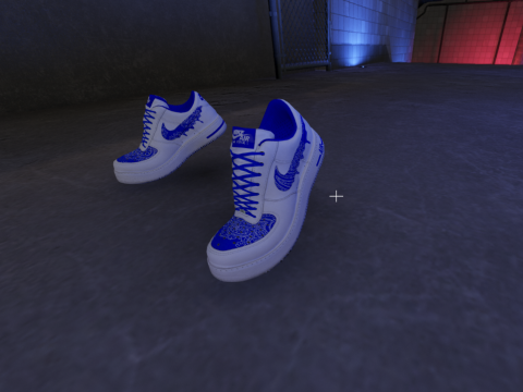 Air Force 1 Blue Bandana Customs for Franklin 1.0