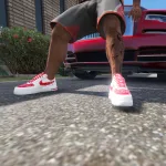 Air Force 1 Red Bandana Customs For Franklin 1.0