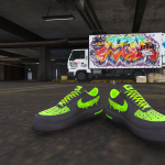 Air Force 1 Slime Green and Black Customs for Franklin 1.0