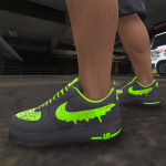 Air Force 1 Slime Green and Black Customs for Franklin 1.0