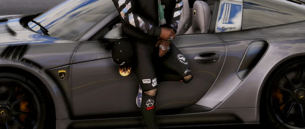 Palm Angels "Flames Cap" Strapped to jeans 1.0