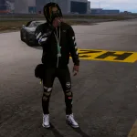 Palm Angels "Flames Cap" Strapped to jeans 1.0
