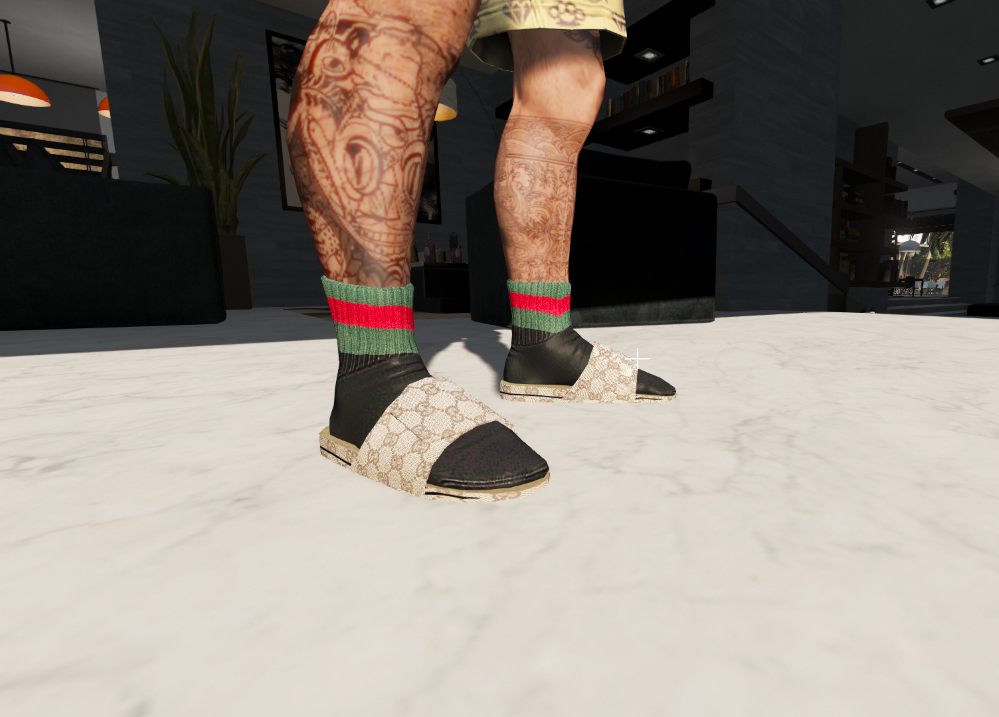 suppe fred fordrejer Gucci Flip flops and socks for MP male 1.0 – GTA 5 mod