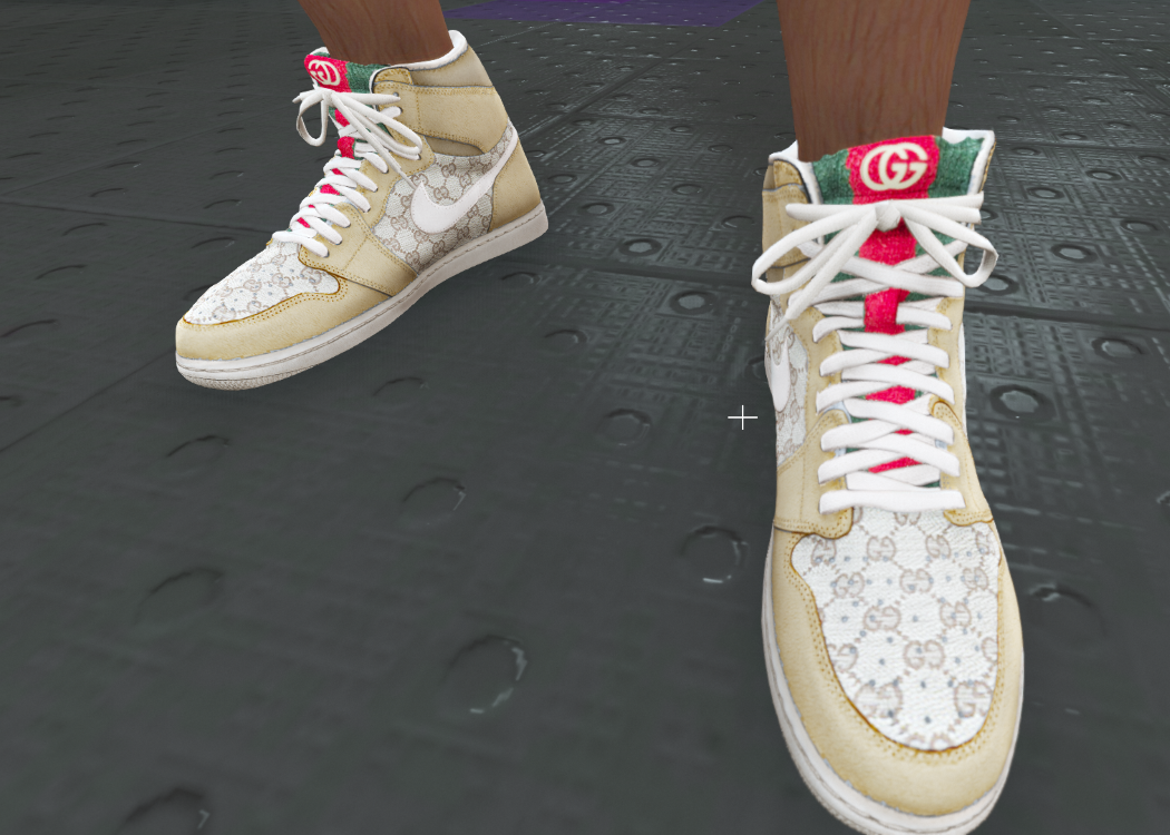 Gucci x Nike Custom Air Jordan 1s for Franklin  – GTA 5 mod