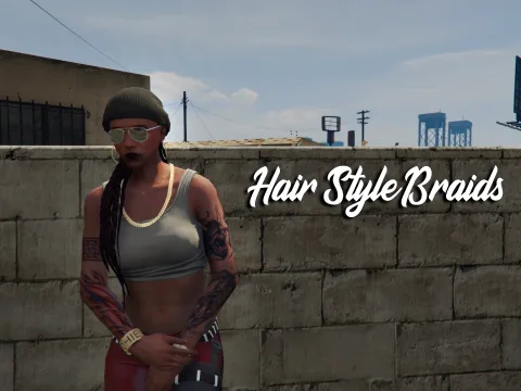 Hair Style Female Braids v2 1.0