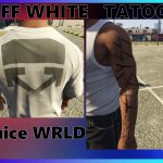 Off white shirt and "juice wrld's tatoo' for Franklin 0.2 Off white shirt and "juice wrld's tatoo' for Franklin 0.1
