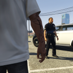 Off white shirt and "juice wrld's tatoo' for Franklin 0.1
