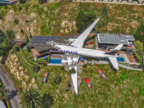 Plane accident at Franklin's house 1