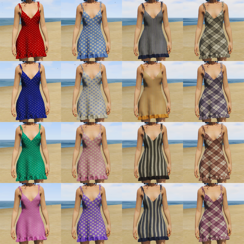Summer Dress Textures for MP Female 1.0 