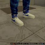 LowTop Nike Air force 1s(Blue and white)