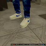 LowTop Nike Air force 1s(Blue and white)
