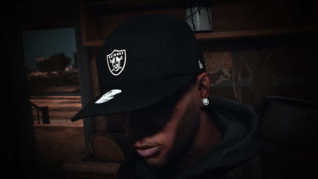 MP Male Las Vegas Raiders Satin Black Coaches Jacket + 9FIFTY Snapback