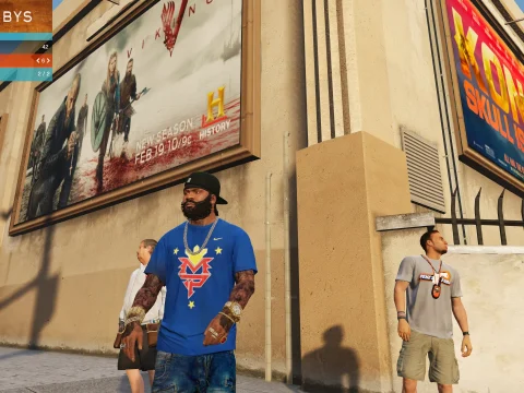 Manny Pacquiao Nike Blue Tshirt with arm tattoos 1.0