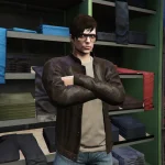 Retextured Leather Jacket for MP Male