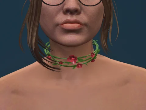 Roses choker necklace for MP Female 1.0