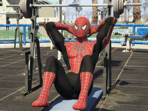 Spider-Man Raimi PS4 Red and Black suit retexture