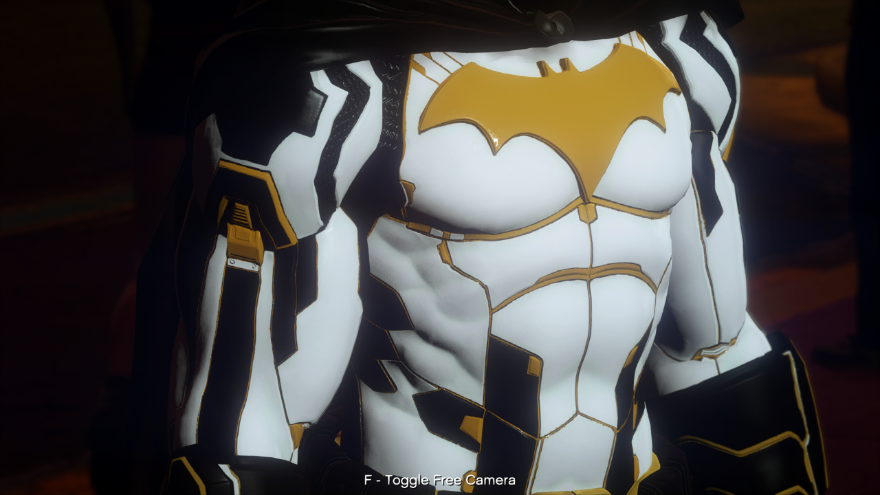 Batman Arkham Knight v8 Suit White Gold and Black Recolor 