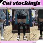 Black Shorts with Cat Stockings for MP Female 1.2