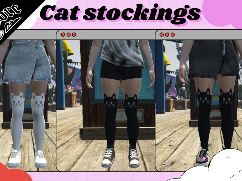 Black Shorts with Cat Stockings for MP Female 1.2