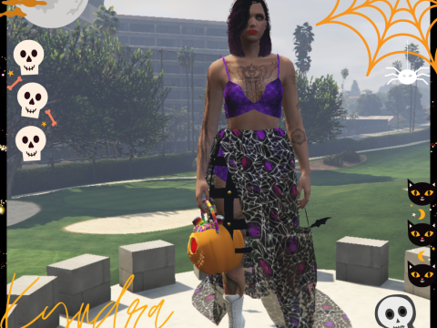 Glamour BatWitch Dress Halloween for mp female 1.0