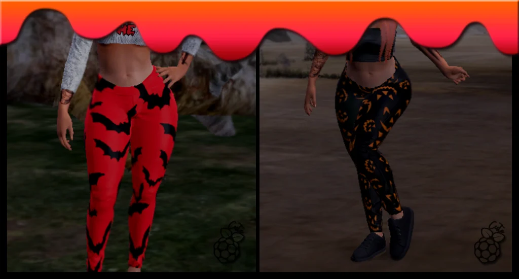 Halloween Leggings texture