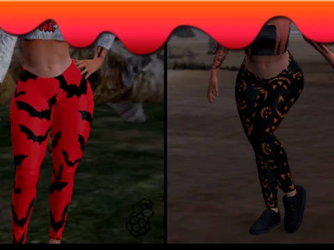Halloween Leggings texture