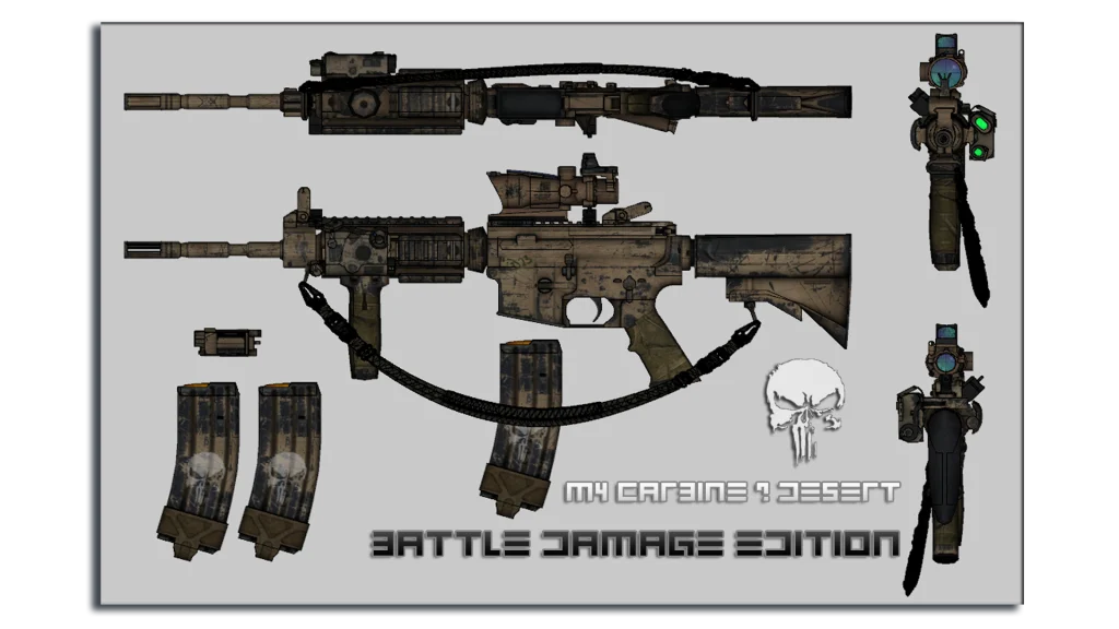 M4 Carbine Battle damage Edition / Desert