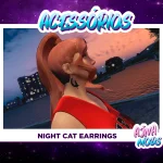 Night Cat Earring - Original by AjnaMods 1.0