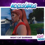 Night Cat Earring - Original by AjnaMods 1.0