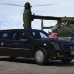 Cadillac "The Beast" Presidential State Car [Waving flags | Add-On]