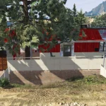 Red Hillside Home
