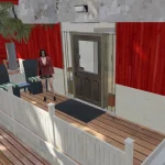 Red Hillside Home