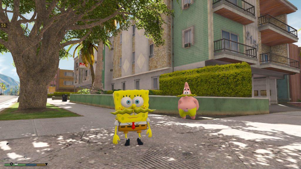 Spongebob Mustache [Add-On Ped]