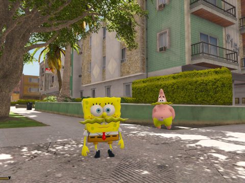 Spongebob Mustache [Add-On Ped]