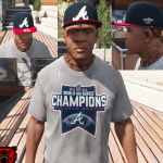 2021 Atlanta Braves World Series Shirt and Hat Texture 1