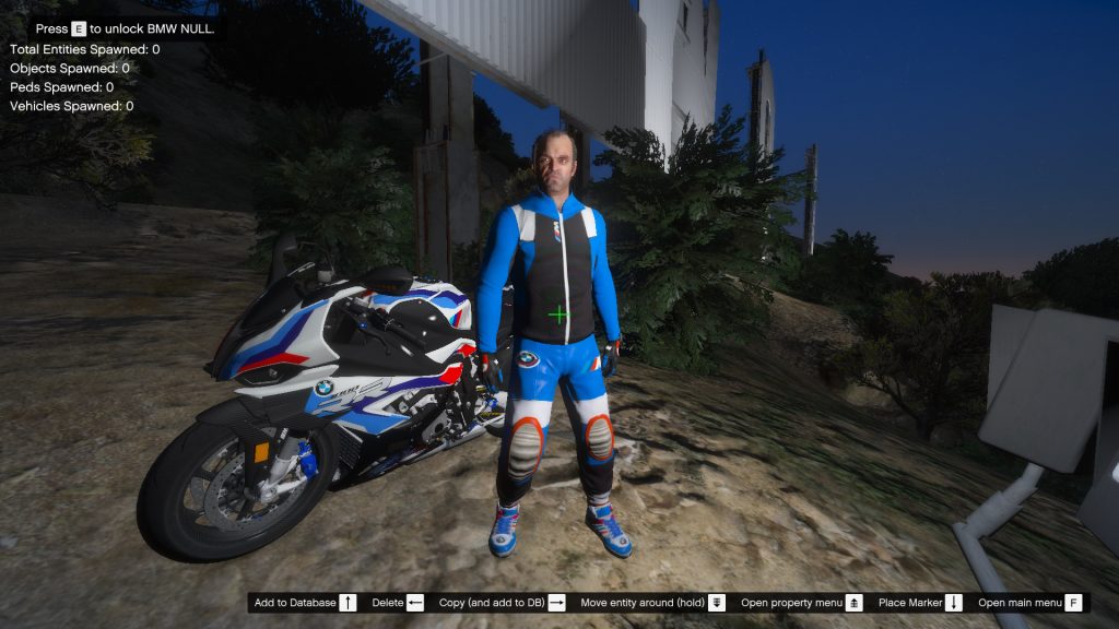 BMW motorcycle suit for Trevor 1.0