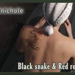 Black snake & Red rose Tattoo for MP Female / MP Male 1.0